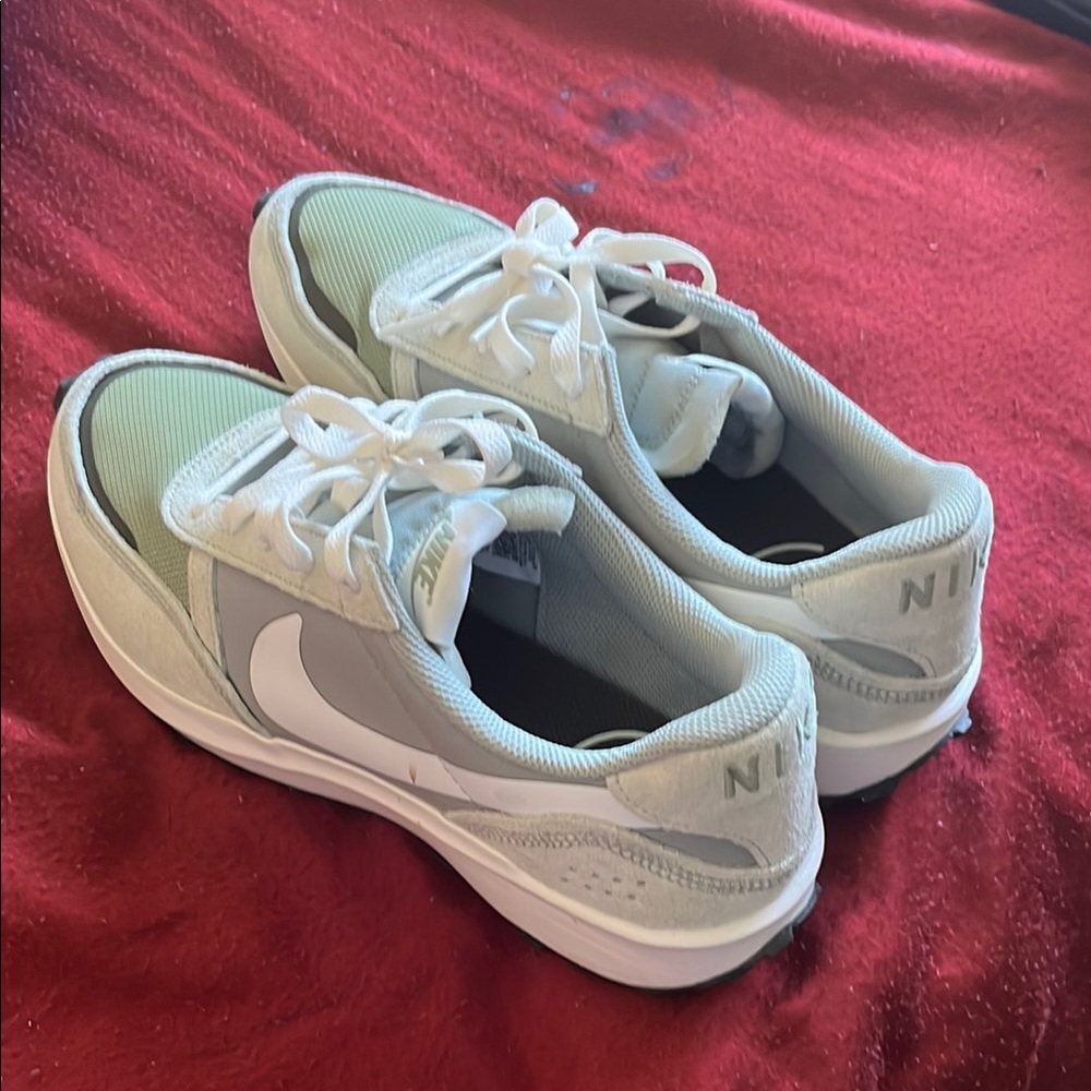 Nike Green and White Sneakers